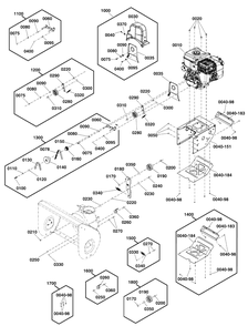 Engine And Frame Group Diagram and Parts List for H1728E (1696951-00)(2020) Briggs and Stratton Snow Blower